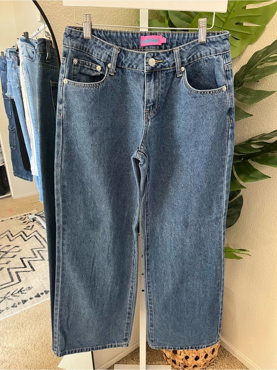Edikted Pants - Edikted Wide Leg Medium Wash High Rise Jeans Size S | Denim Casual Cool
